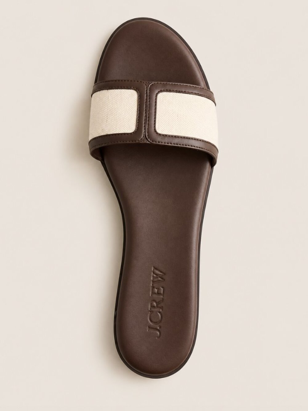J.‎ Crew Georgina Sandals in Canvas & Leather – Brown - Size 8.5